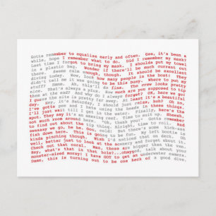 Scuba Monolog Postkarte