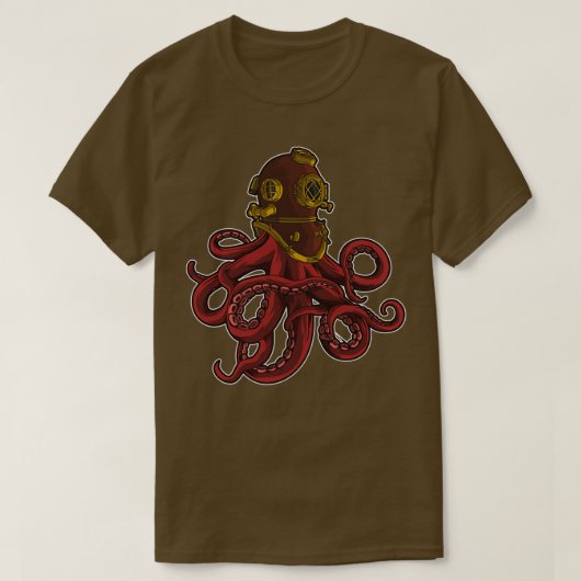 Scuba Octopus DeepSea Diving T-Shirt (Design vorne)