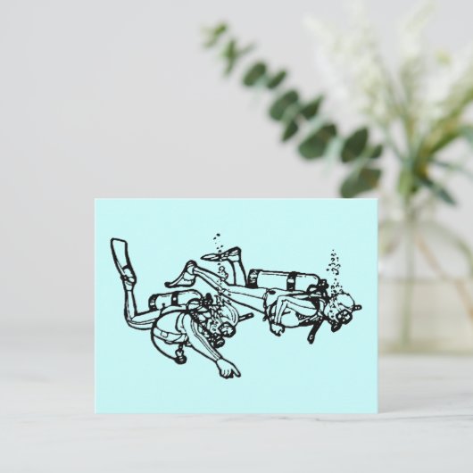 Scuba! Postkarte (Stehend Vorderseite)
