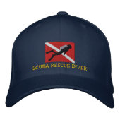 SCUBA Rescue Diver bestickte Cap Bestickte Baseballkappe (Vorderseite)