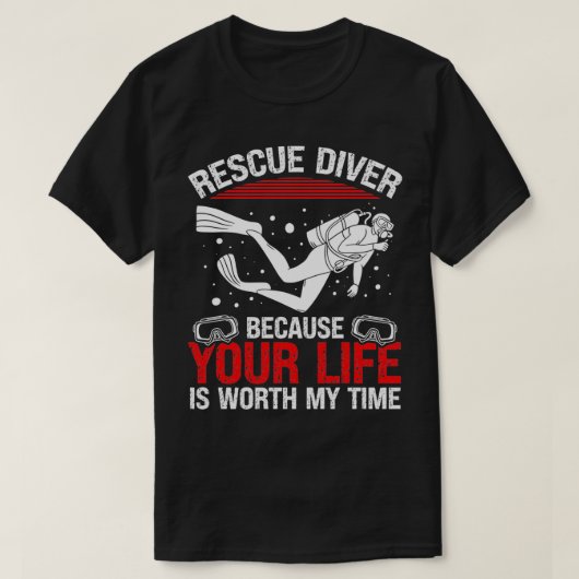 Scuba Rescue Diving Funny Spaß Rescue Diver T-Shirt (Design vorne)