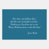 Scuba Santa Underwater Christmas Holiday Geschenkpapier Set (Vorderseite 2)