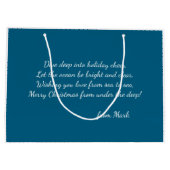 Scuba Santa Underwater Christmas Holiday Große Geschenktüte (Rückseite)