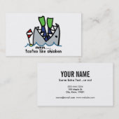 Scuba schmeckt Hühnerhai Visitenkarte (Vorne/Hinten)