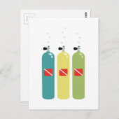 Scuba Tanks Postkarte (Vorne/Hinten)