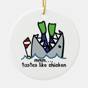 Scuba Tastes Chicken Shark Keramikornament
