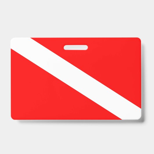 Scuba-Taucher-Symbol mit roter Diagonale Ausweis (Vorderseite)