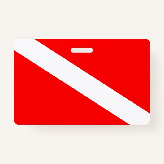 Scuba-Taucher-Symbol mit roter Diagonale Ausweis (Vorderseite)