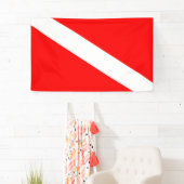 Scuba-Taucher-Symbol mit roter Diagonale Banner (Insitu)