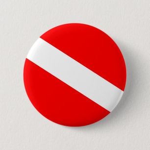 Scuba-Taucher-Symbol mit roter Diagonale Button