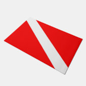 Scuba-Taucher-Symbol mit roter Diagonale Fußmatte (Schrägansicht)