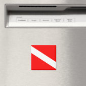 Scuba-Taucher-Symbol mit roter Diagonale Magnet (In Situ (Geschirrspüler))