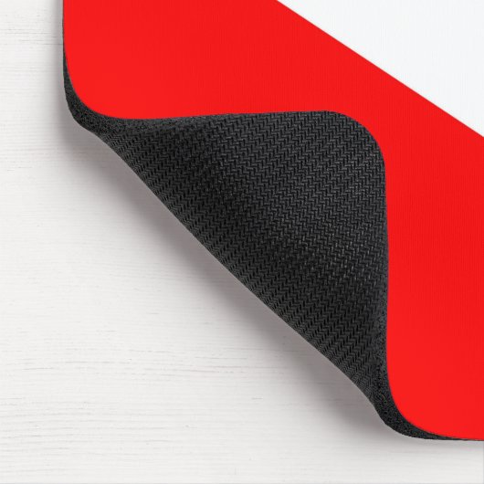 Scuba-Taucher-Symbol mit roter Diagonale Mousepad (Ecke)