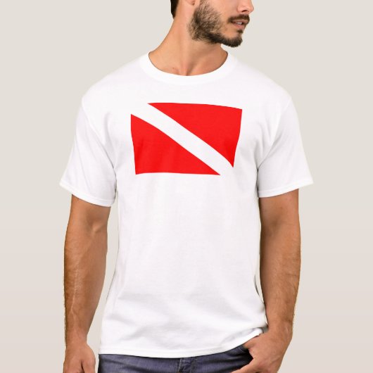 Scuba-Taucher-Symbol mit roter Diagonale T-Shirt (Vorderseite)