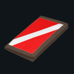 Scuba-Taucher-Symbol mit roter Diagonale Tri-fold Geldbeutel<br><div class="desc">Scuba-Taucher-Symbol mit roter Diagonale</div>