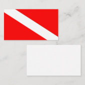 Scuba-Taucher-Symbol mit roter Diagonale Visitenkarte (Vorne/Hinten)