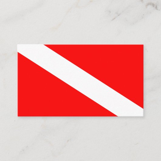 Scuba-Taucher-Symbol mit roter Diagonale Visitenkarte (Vorderseite)