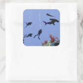 SCUBA-Traumaufkleber Quadratischer Aufkleber (Tasche)