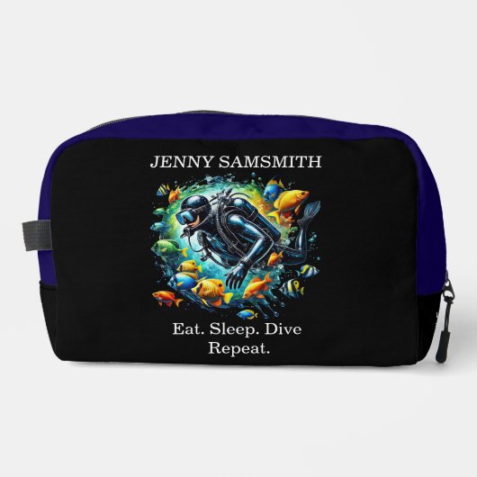 Scuba Vibes: Dive Life, Live Bold! Waschbeutel (Vorderseite)