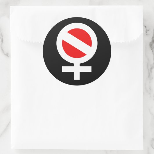 Scuba Woman Runder Aufkleber (Tasche)