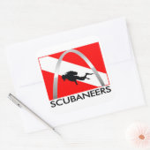 Scubaneers-Logo-Aufkleber Quadratischer Aufkleber (Umschlag)