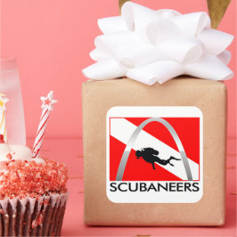 Scubaneers-Logo-Aufkleber Quadratischer Aufkleber