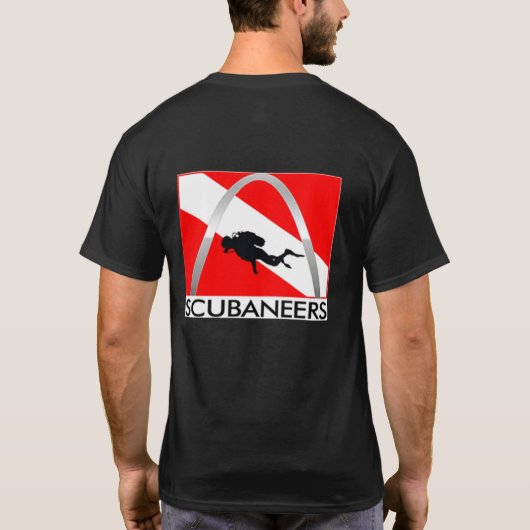 Scubaneers Logo Männerkleidung T-Shirt (Rückseite)