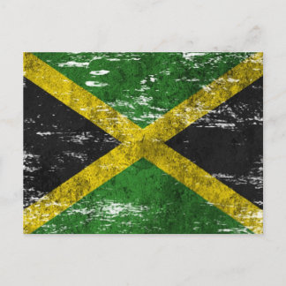 Scuffe und getragene jamaikanische Flagge Postkarte
