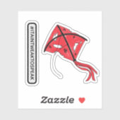 Scuffe und Torn Kite Aufkleber (Blatt)