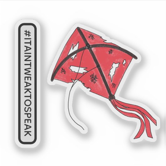 Scuffe und Torn Kite Aufkleber (Vorderseite)