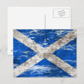 Scuffe und Worn Scottish Flag Postkarte (Vorne/Hinten)