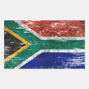 Scuffed and WorldAfrican Flag Rechteckiger Aufkleber
