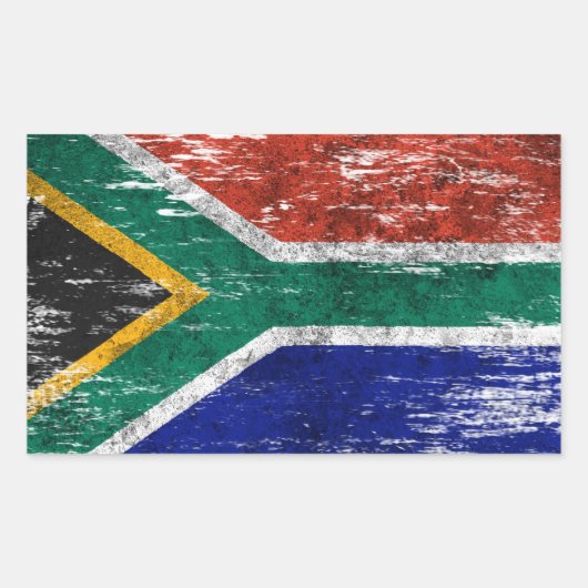 Scuffed and WorldAfrican Flag Rechteckiger Aufkleber (Vorderseite)