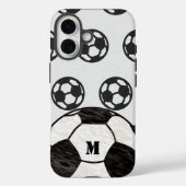 Scuffed Soccer Ball Monogram Case-Mate iPhone Hülle (Rückseite)