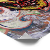 Scull Street Art von Las Palmas Poster (Ecke)