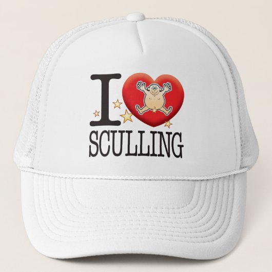 Sculling Liebe-Mann Truckerkappe (Vorderseite)