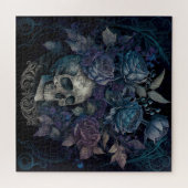 Scully mit blauen Rose Jigsaw Puzzle (Horizontal)