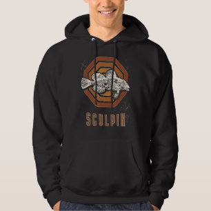 Sculpin Fisch Vintag Retro Klassische Tierische Li Hoodie