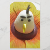 Sculpted Bird in Sunflower Art Print Briefpapier (Vorderseite)