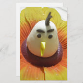 Sculpted Bird in Sunflower Art Print Briefpapier (Vorne/Hinten)