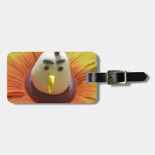 Sculpted Bird in Sunflower Art Print Gepäckanhänger (Vorderseite horizontal)