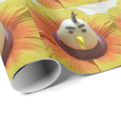 Sculpted Bird in Sunflower Art Print Geschenkpapier (Rolleneckpunkt)