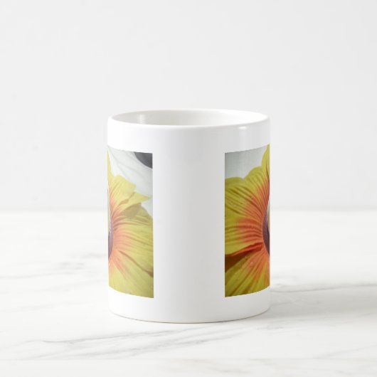 Sculpted Bird in Sunflower Art Print Kaffeetasse (Mittel)