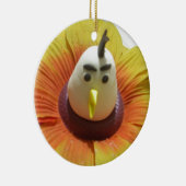 Sculpted Bird in Sunflower Art Print Keramikornament (Rechts)