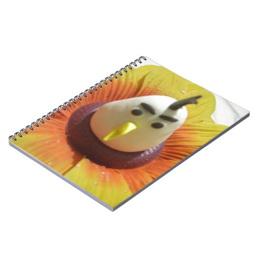 Sculpted Bird in Sunflower Art Print Notizblock (Linke Seite)