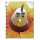 Sculpted Bird in Sunflower Art Print Notizblock (Vorderseite)
