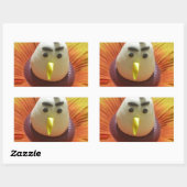 Sculpted Bird in Sunflower Art Print Rechteckiger Aufkleber (Blatt)