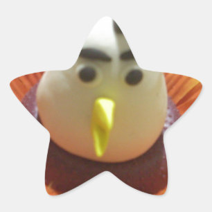 Sculpted Bird in Sunflower Art Print Stern-Aufkleber