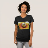 Sculpted Bird in Sunflower Art Print T-Shirt (Vorne ganz)