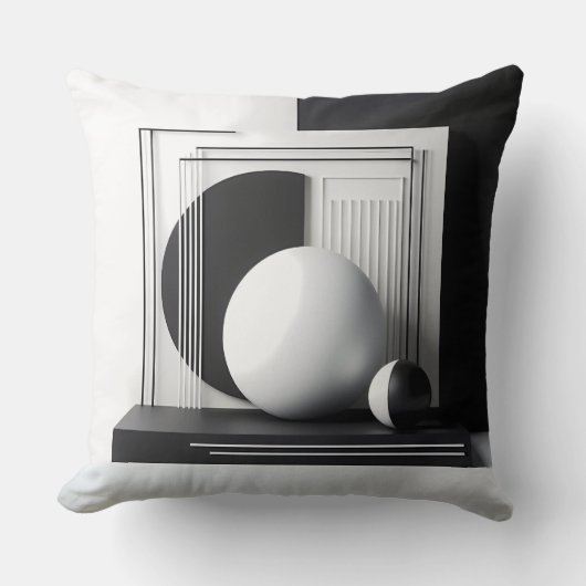 Sculptural Dialogue in Contrast Kissen (Vorderseite)